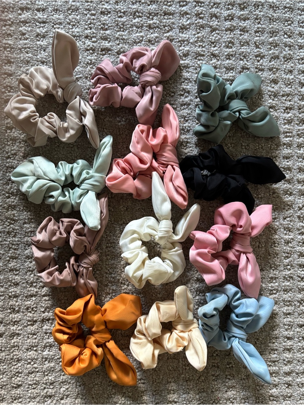 Bundle of 12 hair scrunchies